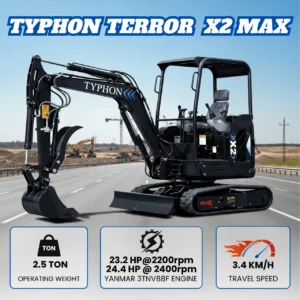 TYPHON TERROR X2 MAX Canopy – 2.5 Ton Yanmar Mini Excavator