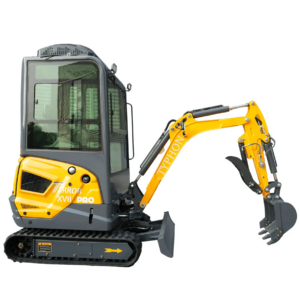 TYPHON TERROR XVII PRO Prestige Edition – Yellow 4,000 lb Enclosed Mini Excavator