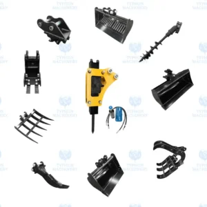10-in-1 Mini Excavator Attachment Bundle – Worksite Combo Kit